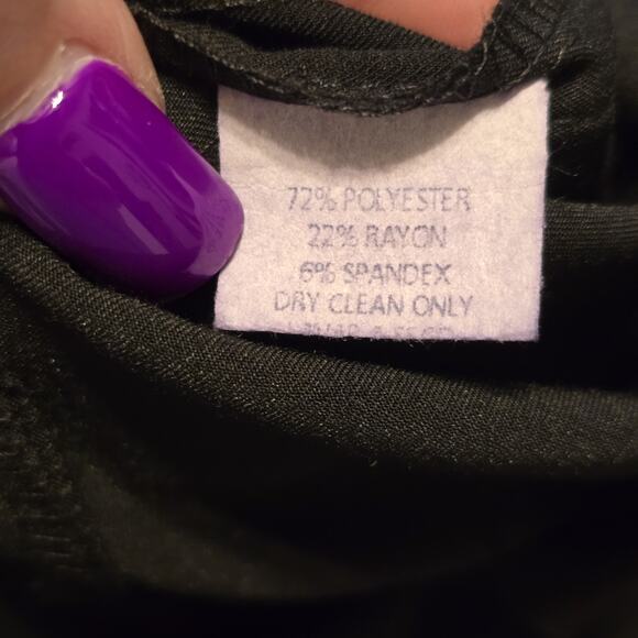 Alvin Valley Dress Pants Trousers Womens Size 42 Black Bootcut Mid-Rise Office - Picture 4 of 12